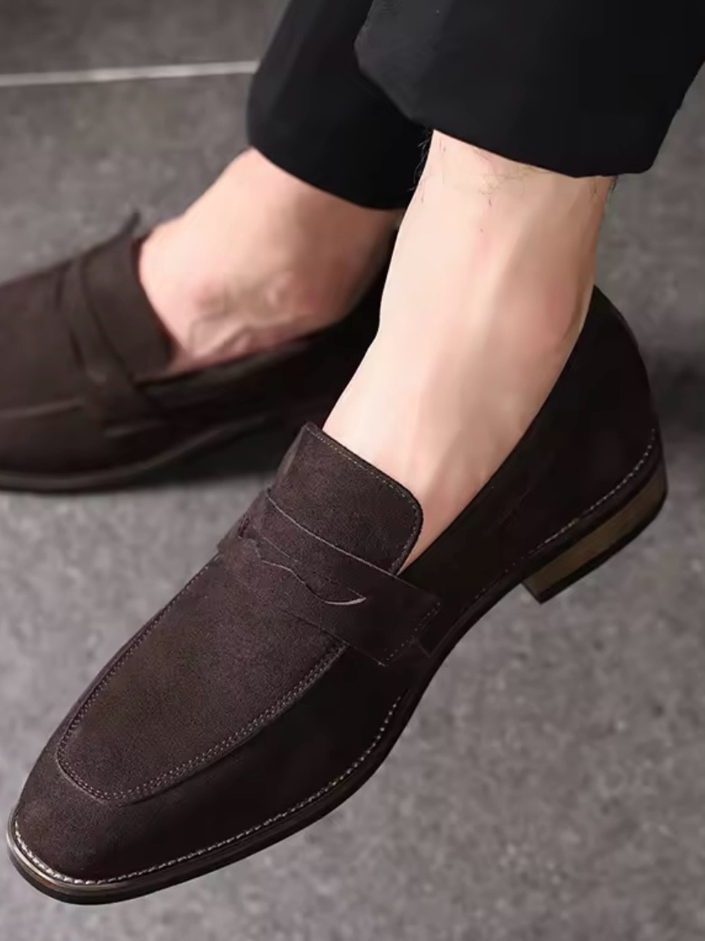 Men's Penny Loafers - Brown - Sz.12